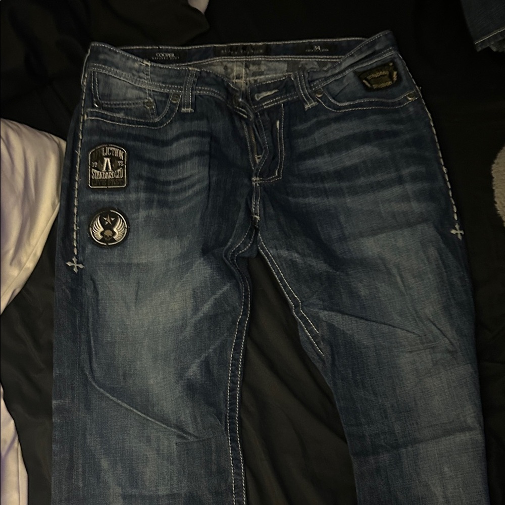 Affliction Men's Blue Bootcut Jeans
